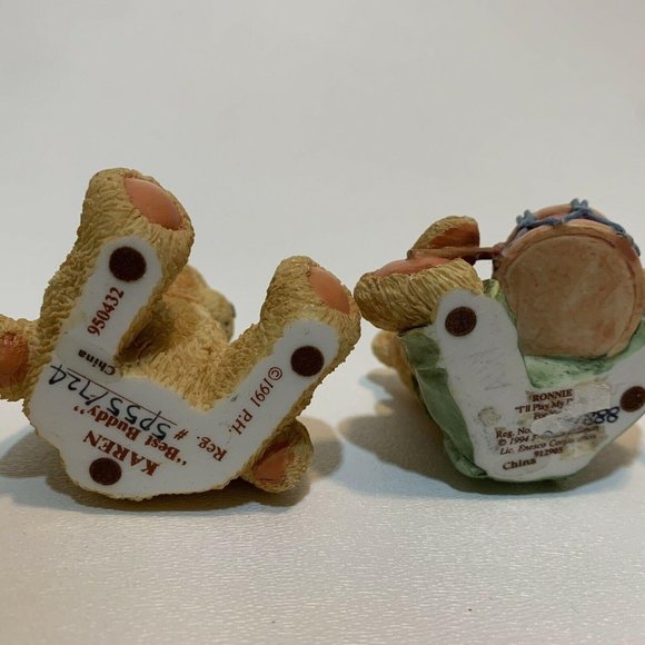 Vintage Enesco Cherished Teddies 3 Figurines 90s - Picture 3 of 8